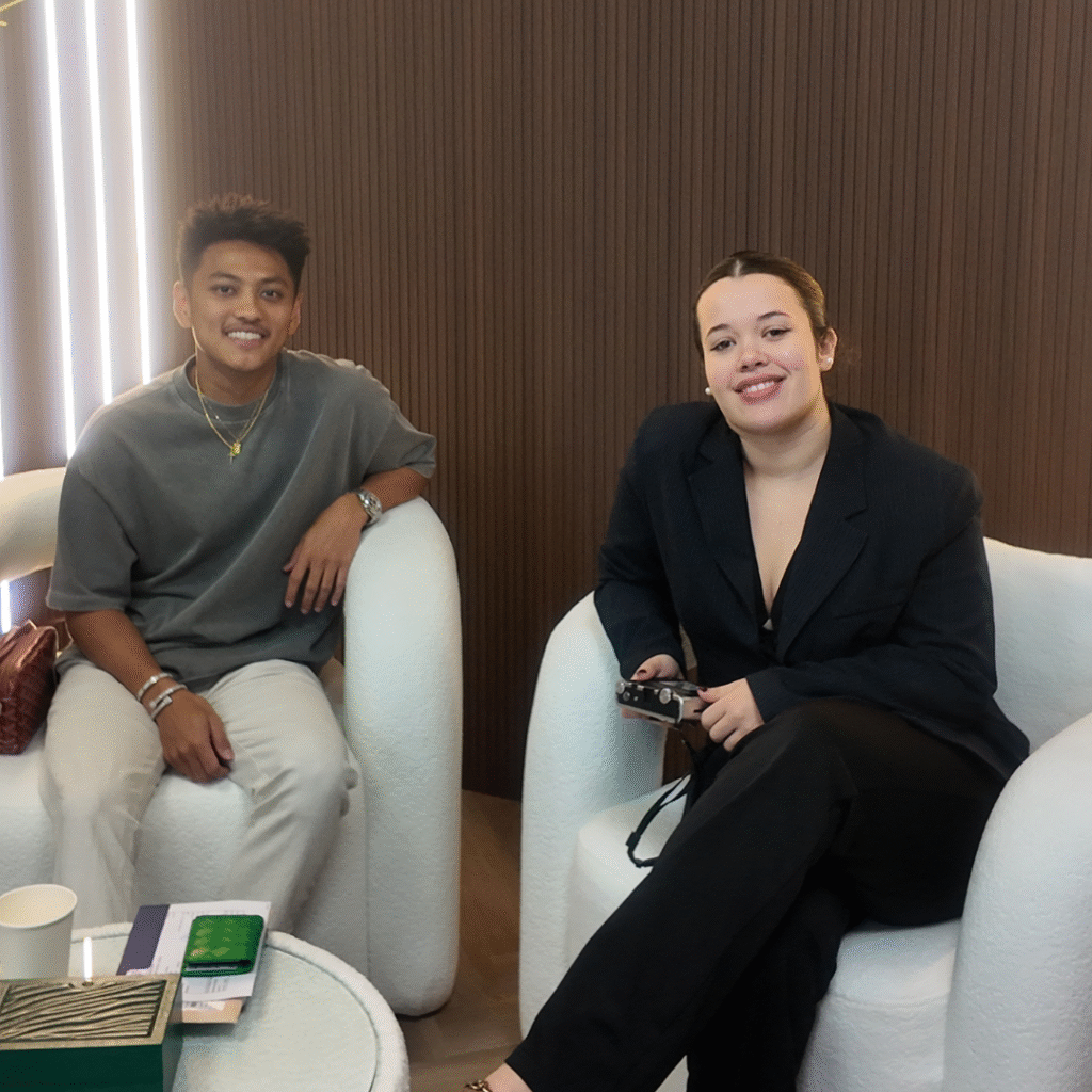 Business consultant with a happy entrepreneur after business setup